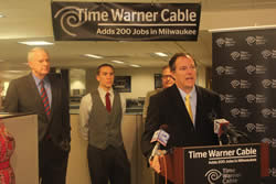 Jon-Richards-Tom-Barrett-Chris-Larsen-Time-Warner-Cable-announcing-200-jobs
