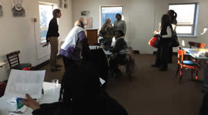 Members of the Church of the Living God and the Real Change Commission learn about lead poisoning dangers in Milwaukee and SDC’s Lead Hazard Reduction Assistance Program.