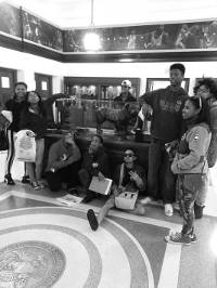 SDC youth during a visit on the Georgetown University Campus.