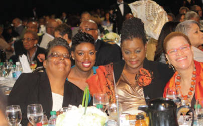 Pictured from left to right, Cindy Bentley (Author/Activist), Bria Grant (Community Organizer), Congresswoman Gwen Moore (4th Congressional District) , Dr. Julianne Malveaux (Economist/Commentator). Photo by Urban Media News.