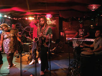 Foreign Goods took the stage at Mad Planet Saturday Sept. 17 in celebration for the release of their EP, “Coronation.” (Photo by Dylan Deprey)