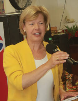 Sen. Tammy Baldwin speaks about her work in Washington D.C. for workforce development. (Photo by Robert Bell)