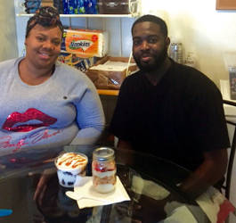 Raynesha Hays and Henry King, co-owners of Classy Lil’ Cakes. (Photo by Karen Stokes)