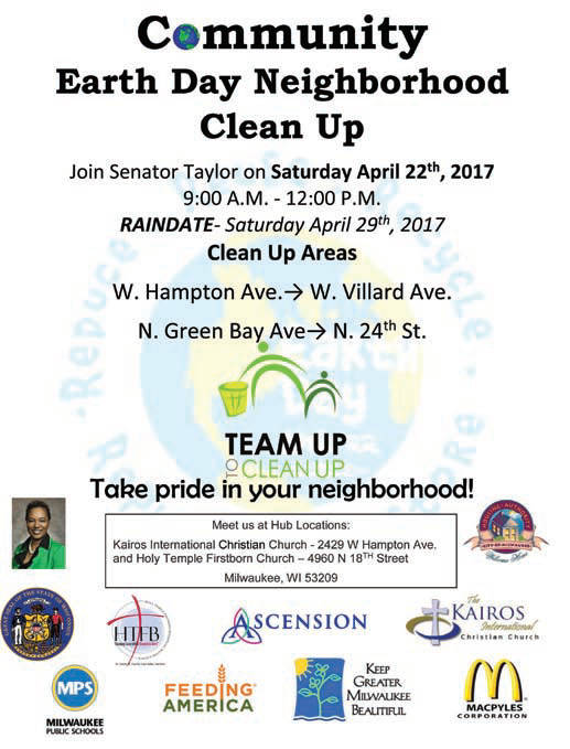 Community Earth Day Neighborhood Cleanup on April 22nd | Milwaukee ...