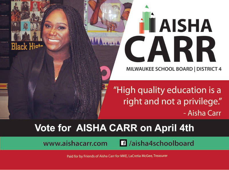 Vote Aisha Carr For Milwaukee School Board On April 4th - Milwaukee ...