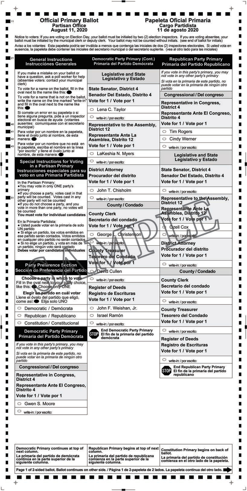 Sample Ballots Archives - Milwaukee Courier Weekly Newspaper