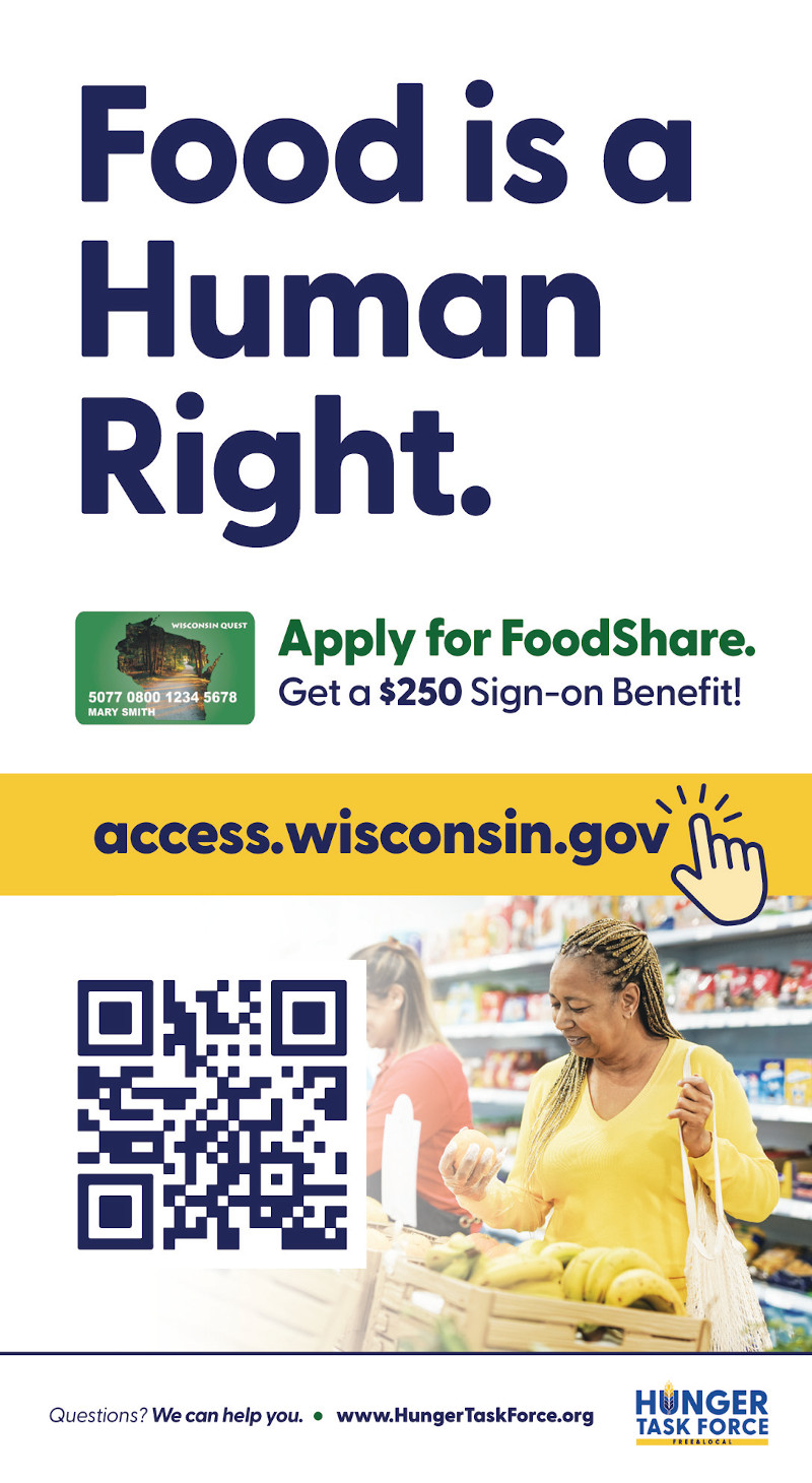 Apply for Foodshare, Get a 250 Signon Benefit Milwaukee Courier