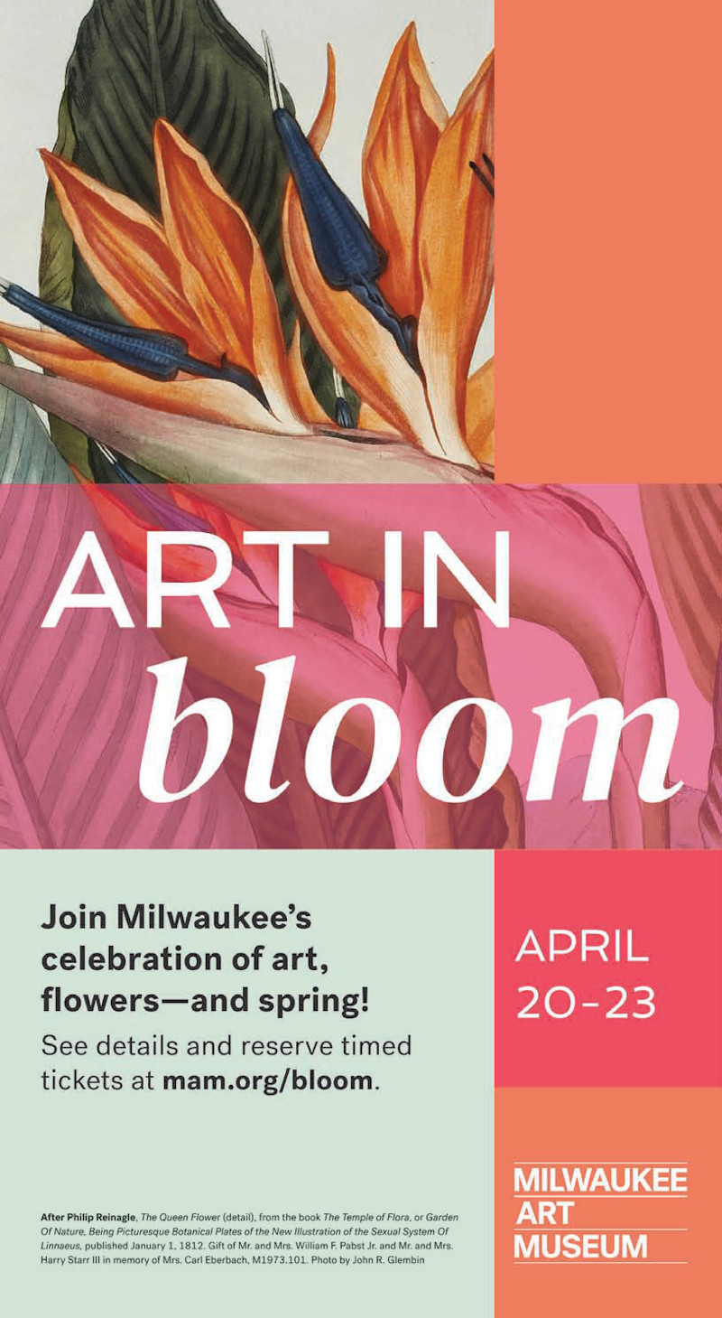 Art In Bloom April 20 to 23 at Milwaukee Art Museum Milwaukee Courier