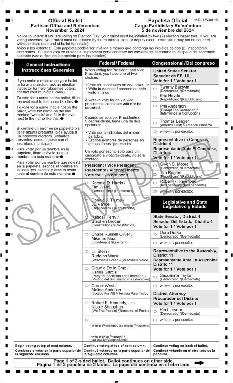 Notice of General Election, Special Election, Referendum, and Sample